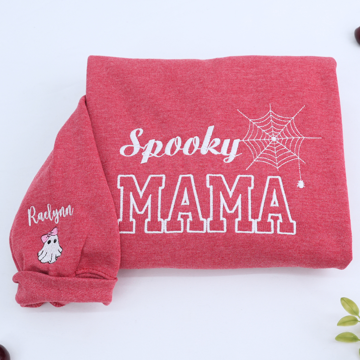 Custom Spooky Mama T-Shirt, Sweatshirt Or Hoodie, Fall Sweatshirt, Embroidered Gift for Mama, Halloween Gift for Moon