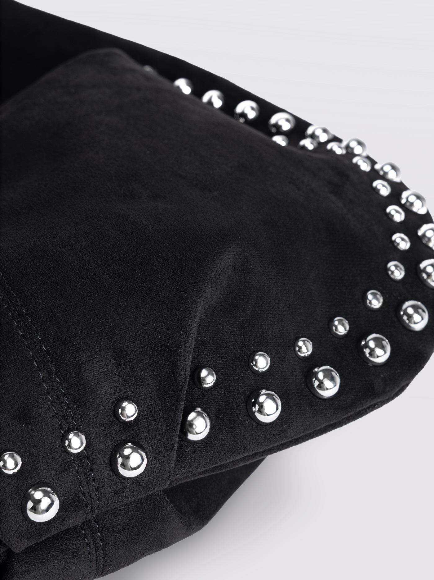 Studded Suede Shoulder Bag