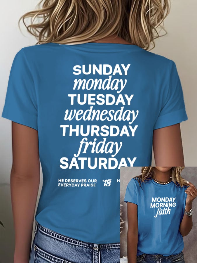 Women's Faith Printed Short-Sleeved T-Shirt