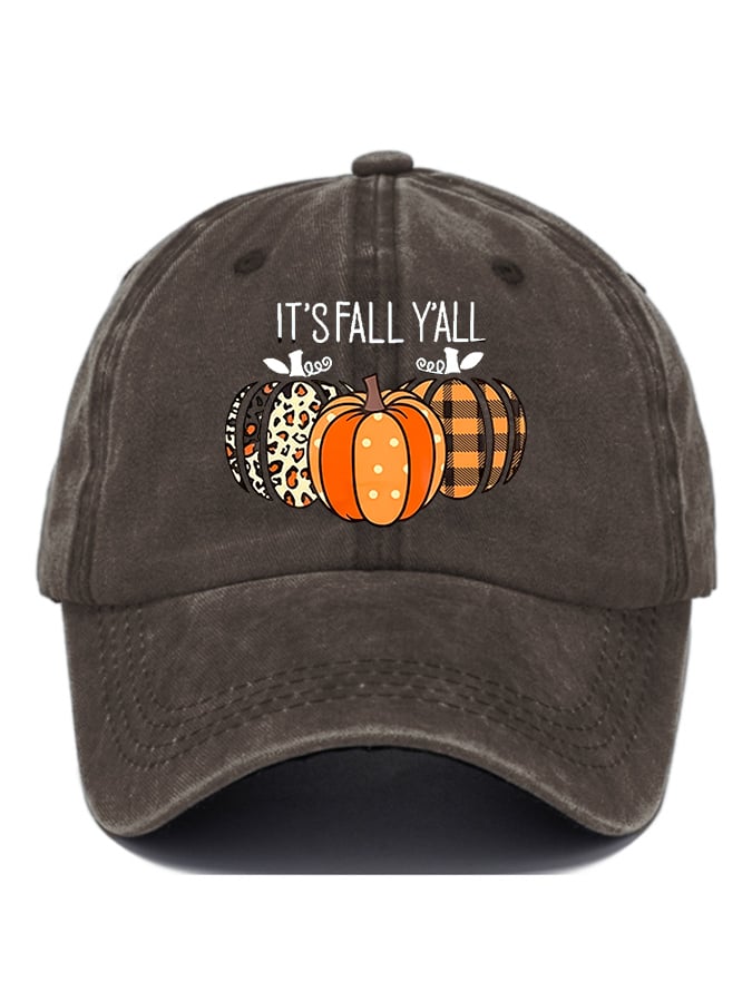 Love Fall Y'all Print Baseball Cap