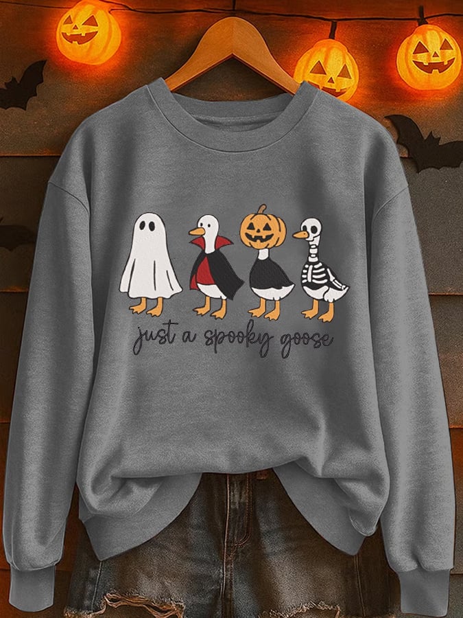 Women's Halloween Goose Casual Sweatshirt