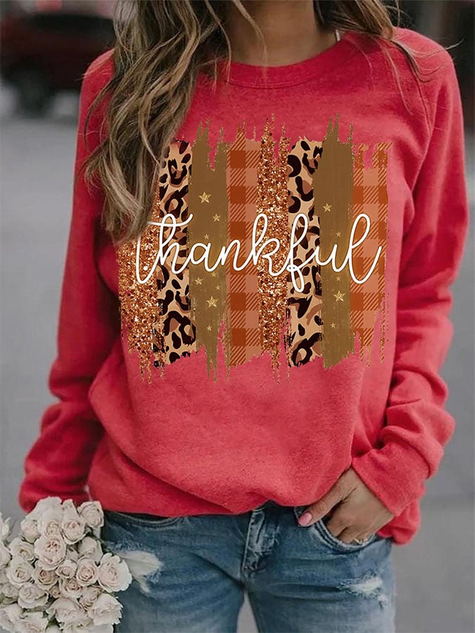Fashion Print Long Sleeve Sweatshirt
