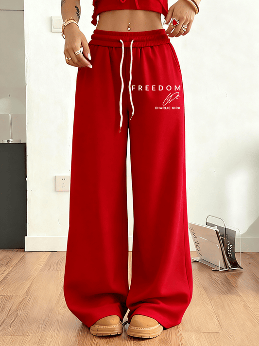 Women's Freedom Print Casual Sweatpants