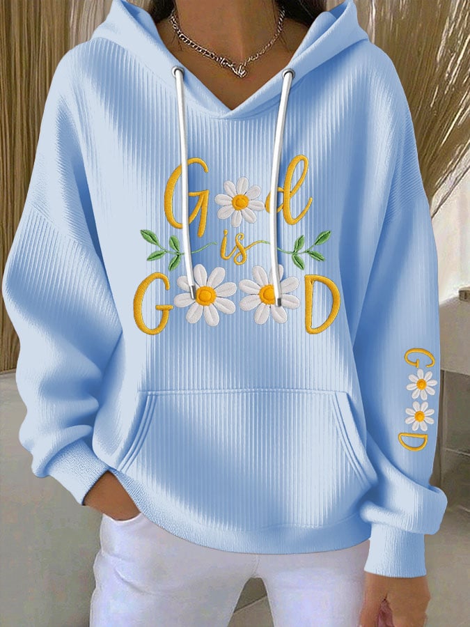Women's Faith Print Casual Hoodie
