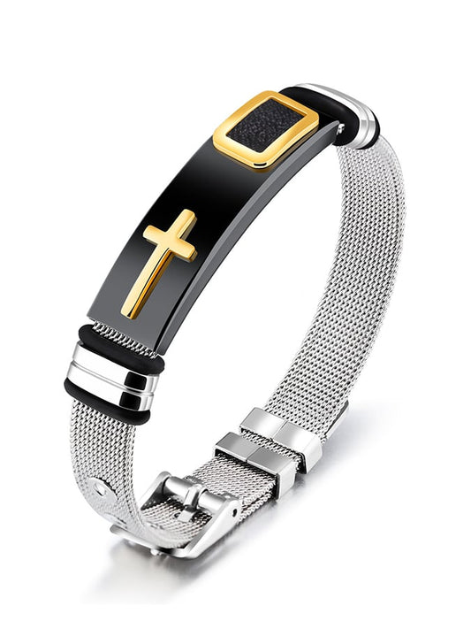 (Unisex) Religious Cross Adjustable Bracelet Popular Fashion Couple Bracelet Jewelry
