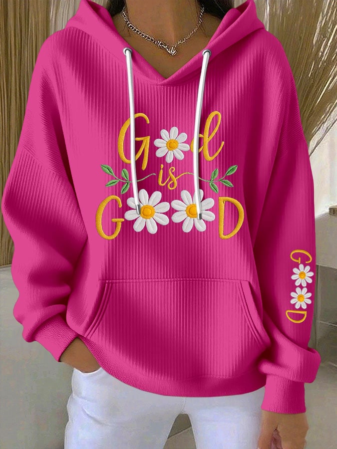 Women's Faith Print Casual Hoodie