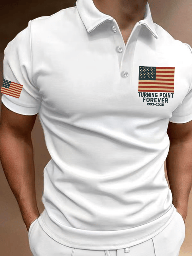 Men's Hot Print Casual Polo Shirt