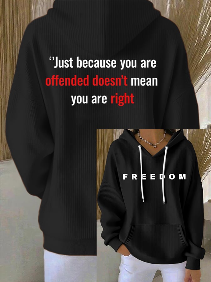 Women's Freedom  Printed Hoodie