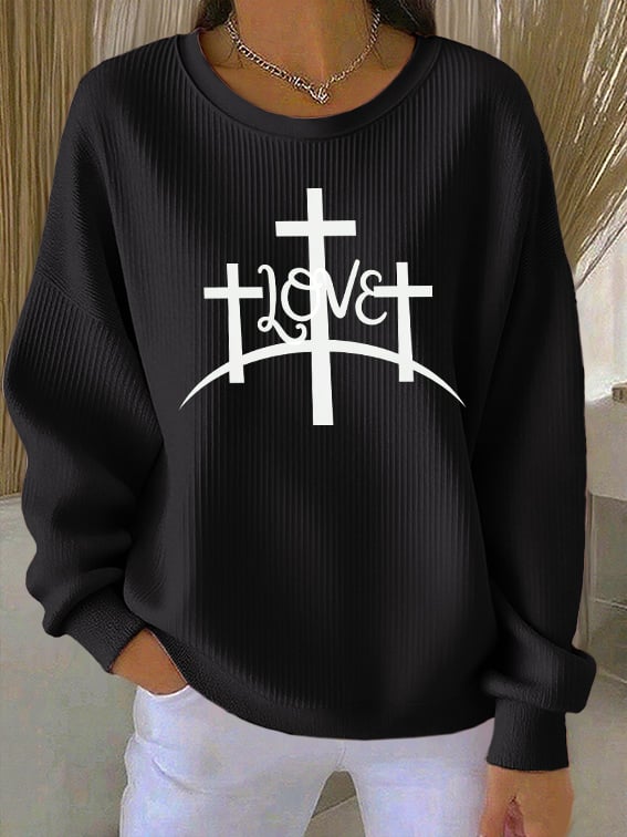 Women's Faith Cross Casual Sweatshirt