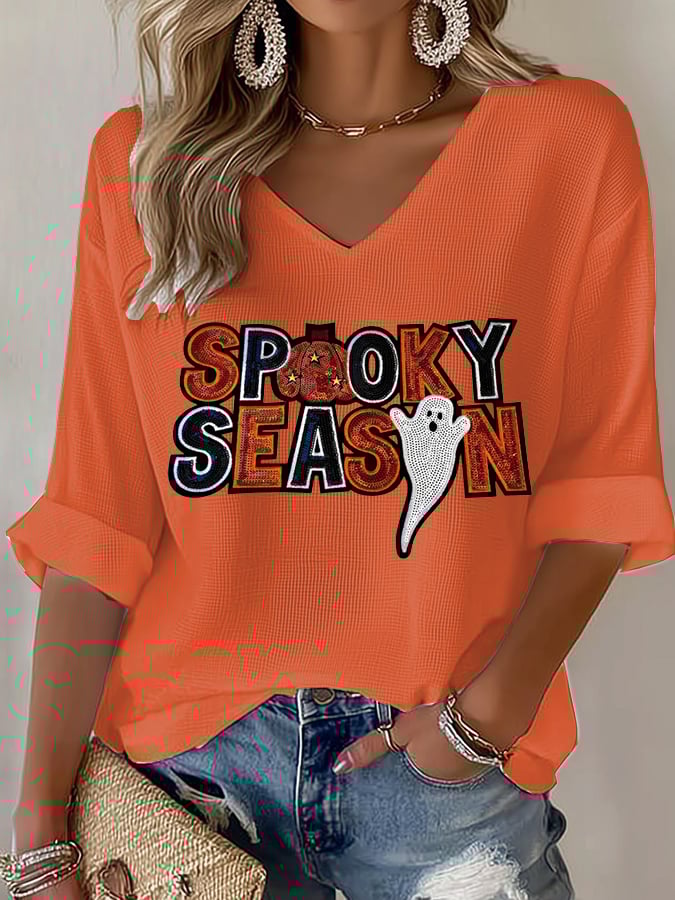 Women's Halloween Print T-Shirt