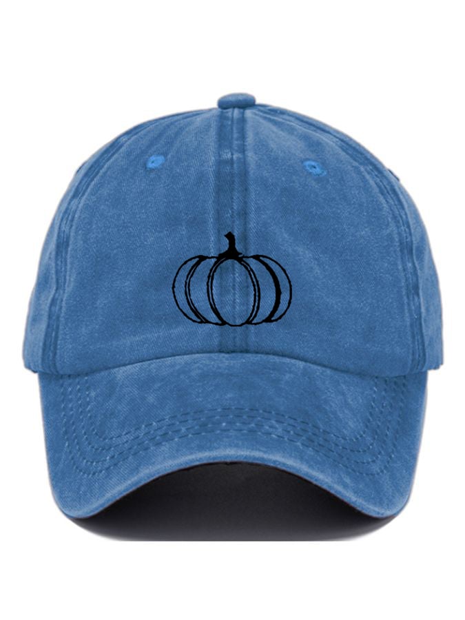 Vintage Pumpkin Print Baseball Cap