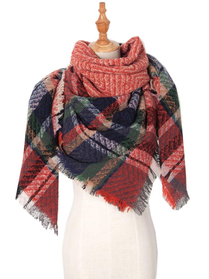 Women's Plaid Triangle Casual Scarf