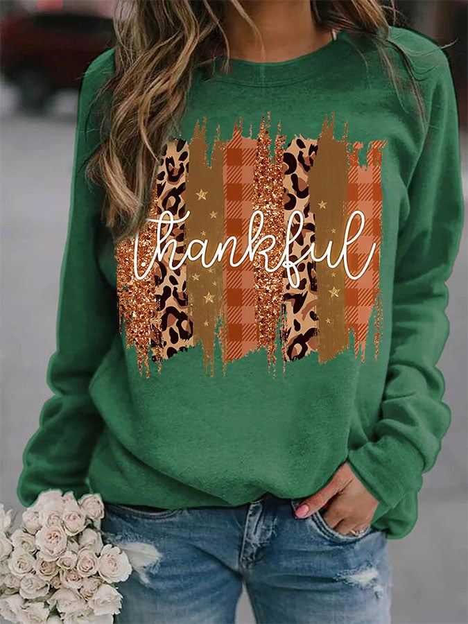 Fashion Print Long Sleeve Sweatshirt