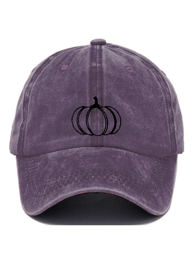 Vintage Pumpkin Print Baseball Cap