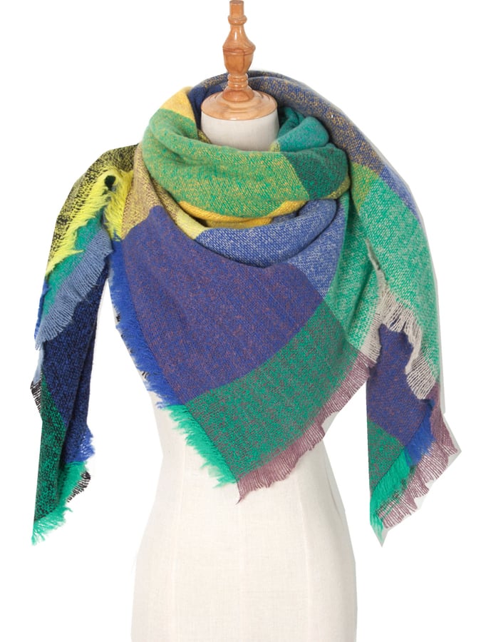Women's Plaid Triangle Casual Scarf