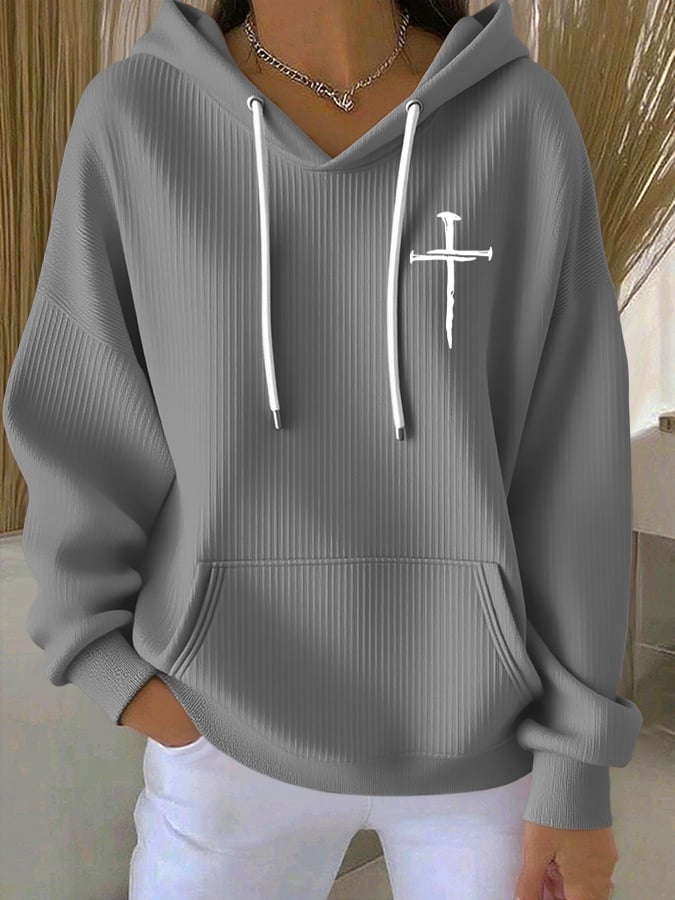 Women's The Way The Truth The Life Print Casual Hoodie