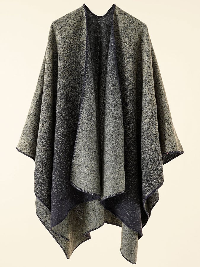 Women's Fall Winter Fashion Retro Gradient Print Faux Cashmere Shawl