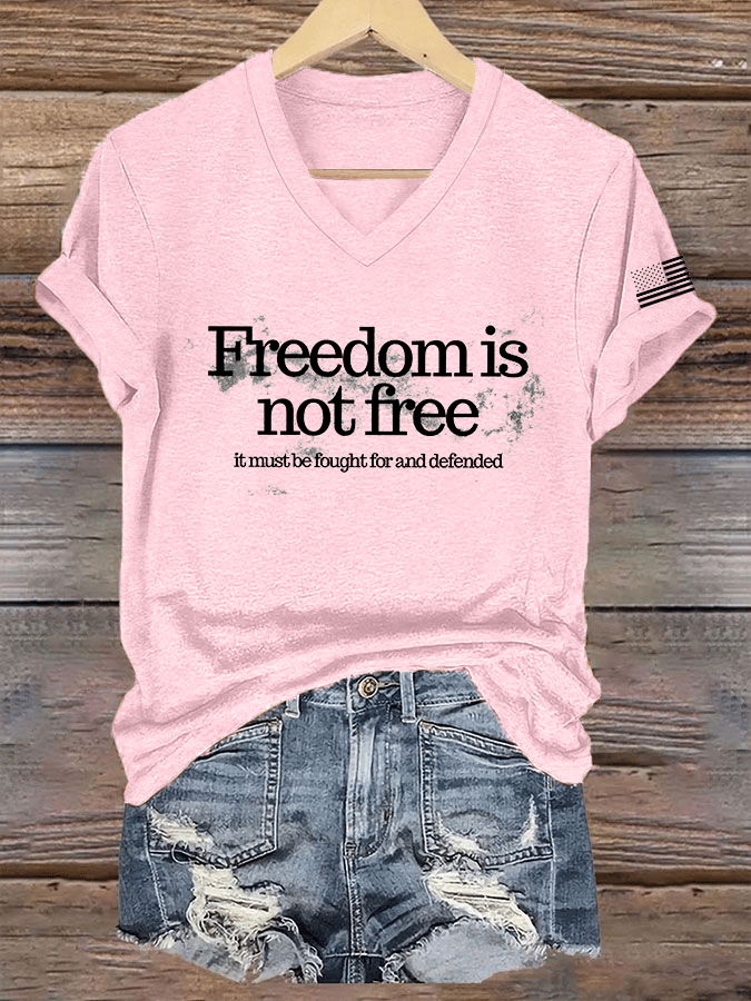 Women's Hot Spot Print V-Neck T-Shirt