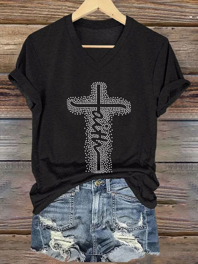 Women's Faith Printed Casual T-shirt
