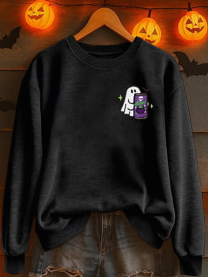 Women's Halloween Ghost Casual Sweatshirt