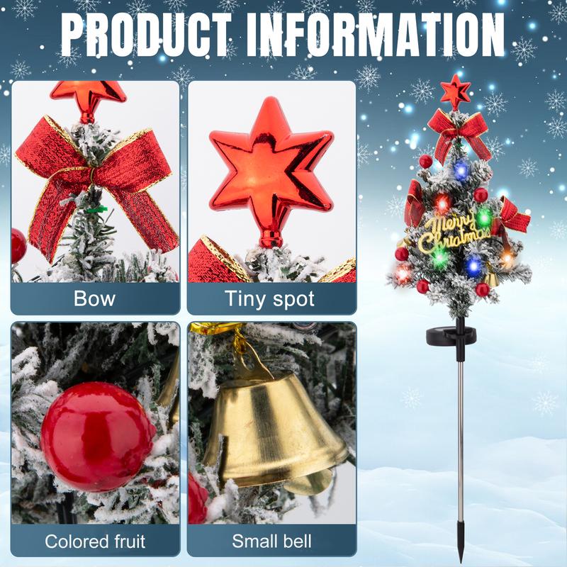 Last Day Promotion!🎄Solar Christmas Tree Stake Lights-Air Express Delivery✈️-Limited Stock!