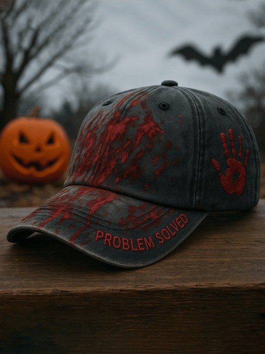 Unisex Vintage Halloween Print Hat