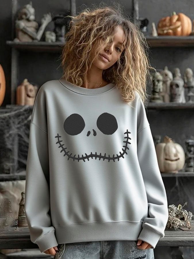Women's Halloween Printed Casual Sweatshirt