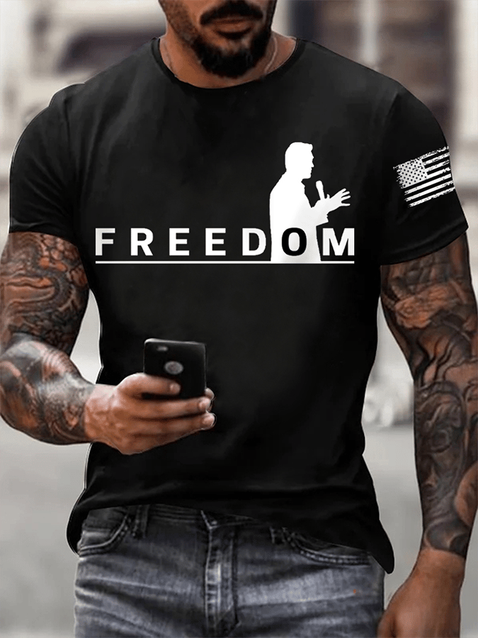 Men's FREEDOM short-sleeved T-shirt