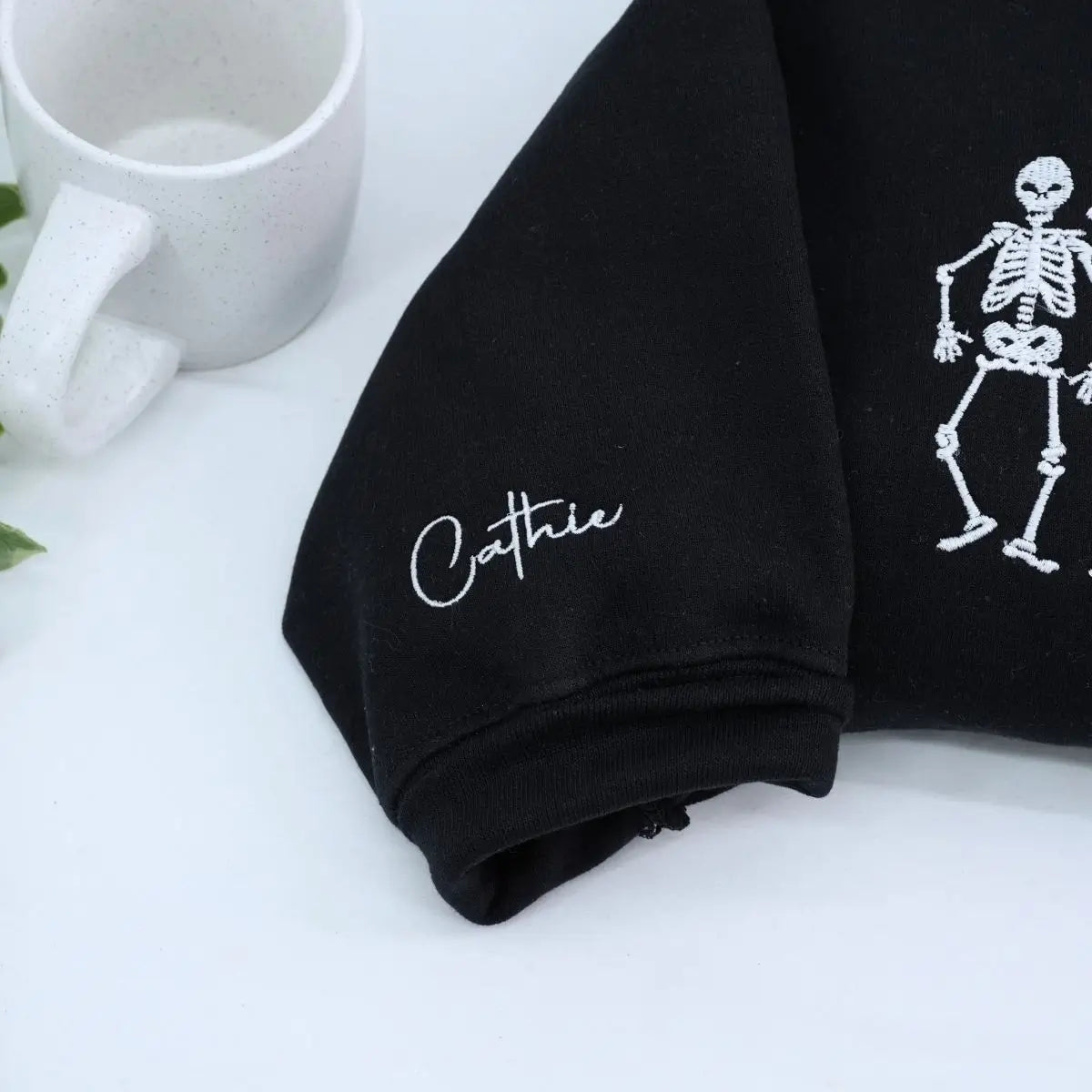 Embroidered Dancing Skeletons Sweatshirt