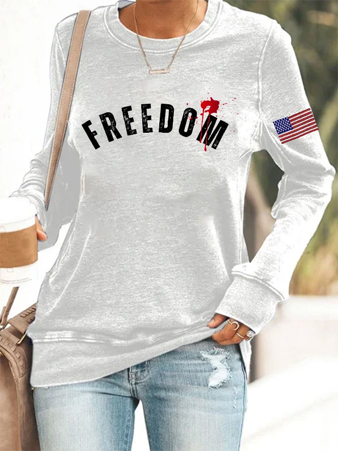 Women's Freedom  Print Sweatshirt