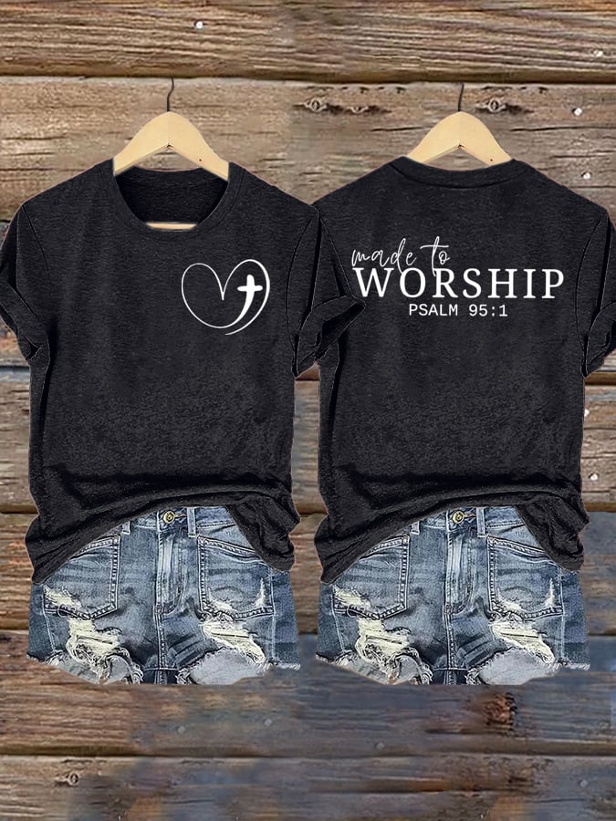 Women's Worship Faith  Print T-Shirt