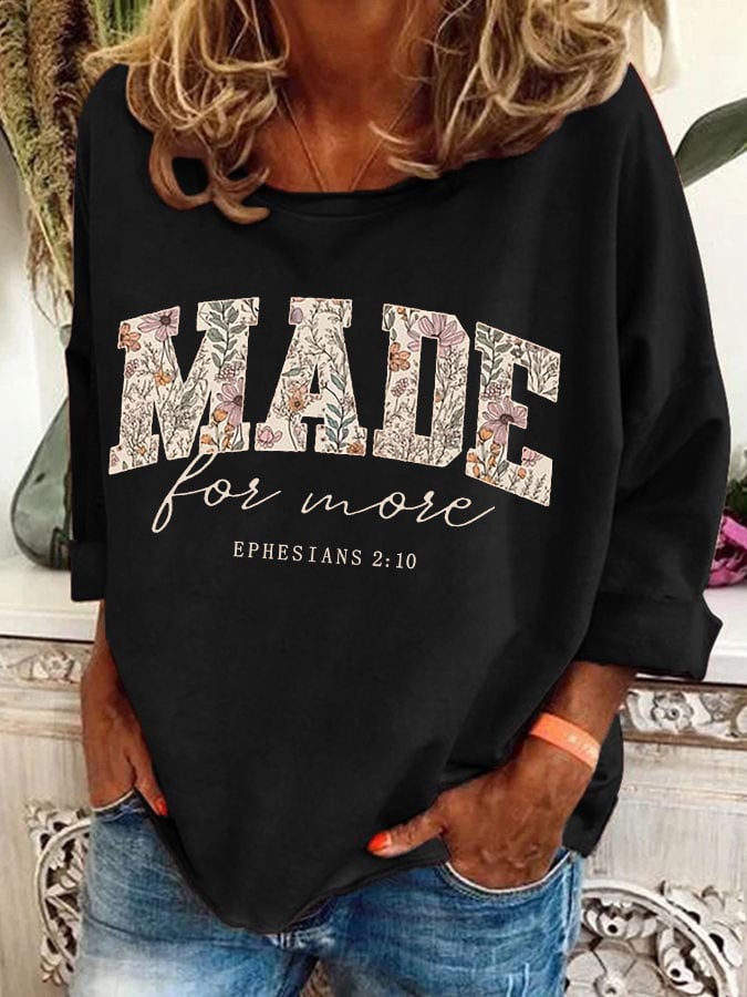 Women's Made For More Print Sweatshirt