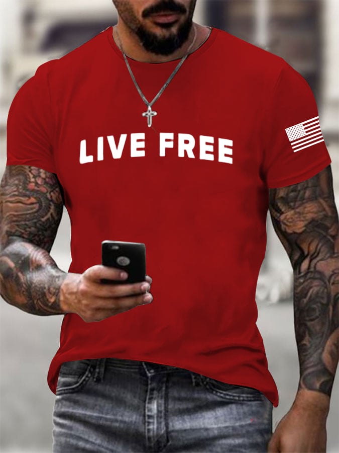 Men's  Freedom  Printed T-Shirt