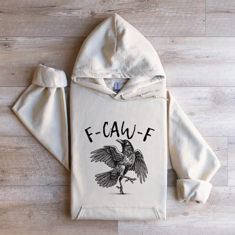Funny Raven Sweatshirt: Gothic Crow Pun, Dark Academia Humor