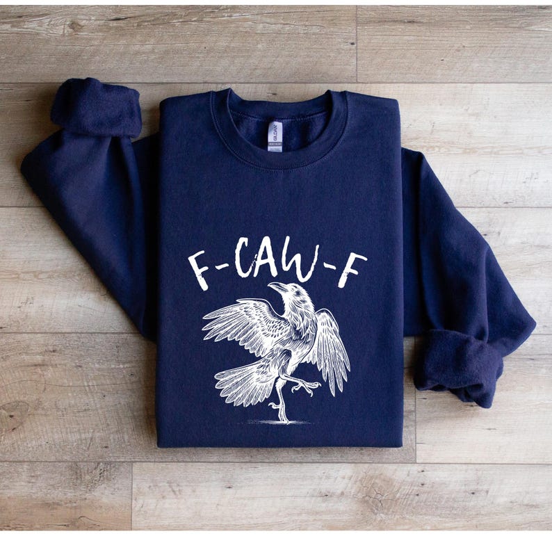 Funny Raven Sweatshirt: Gothic Crow Pun, Dark Academia Humor