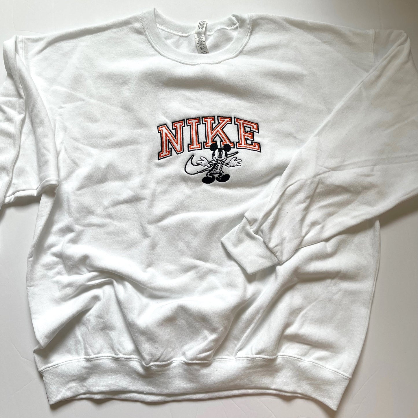 Skeleton Mickey Spell Out Crewneck