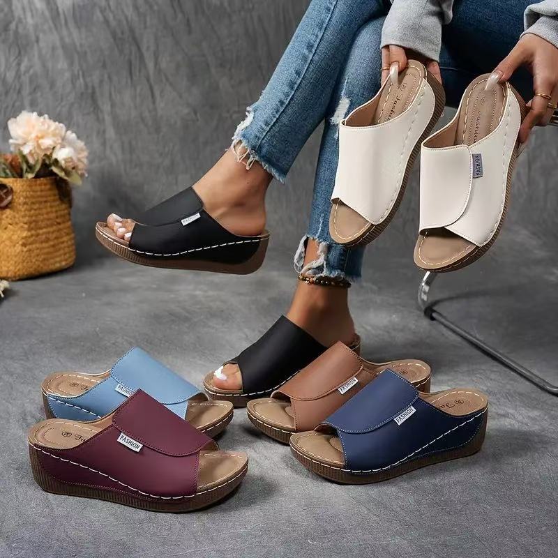 🔥2025 Hot Sale 50% OFF - Women's Casual Wedge Slide Sandals