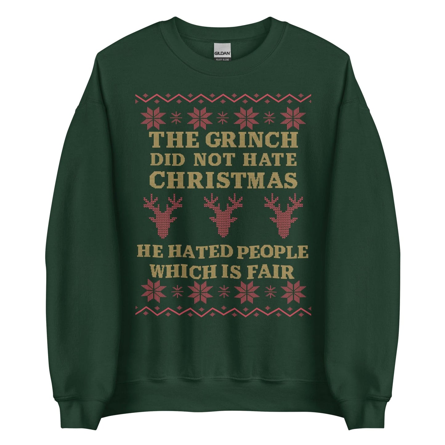The Grinch Did Not Hate Christmas Crewneck