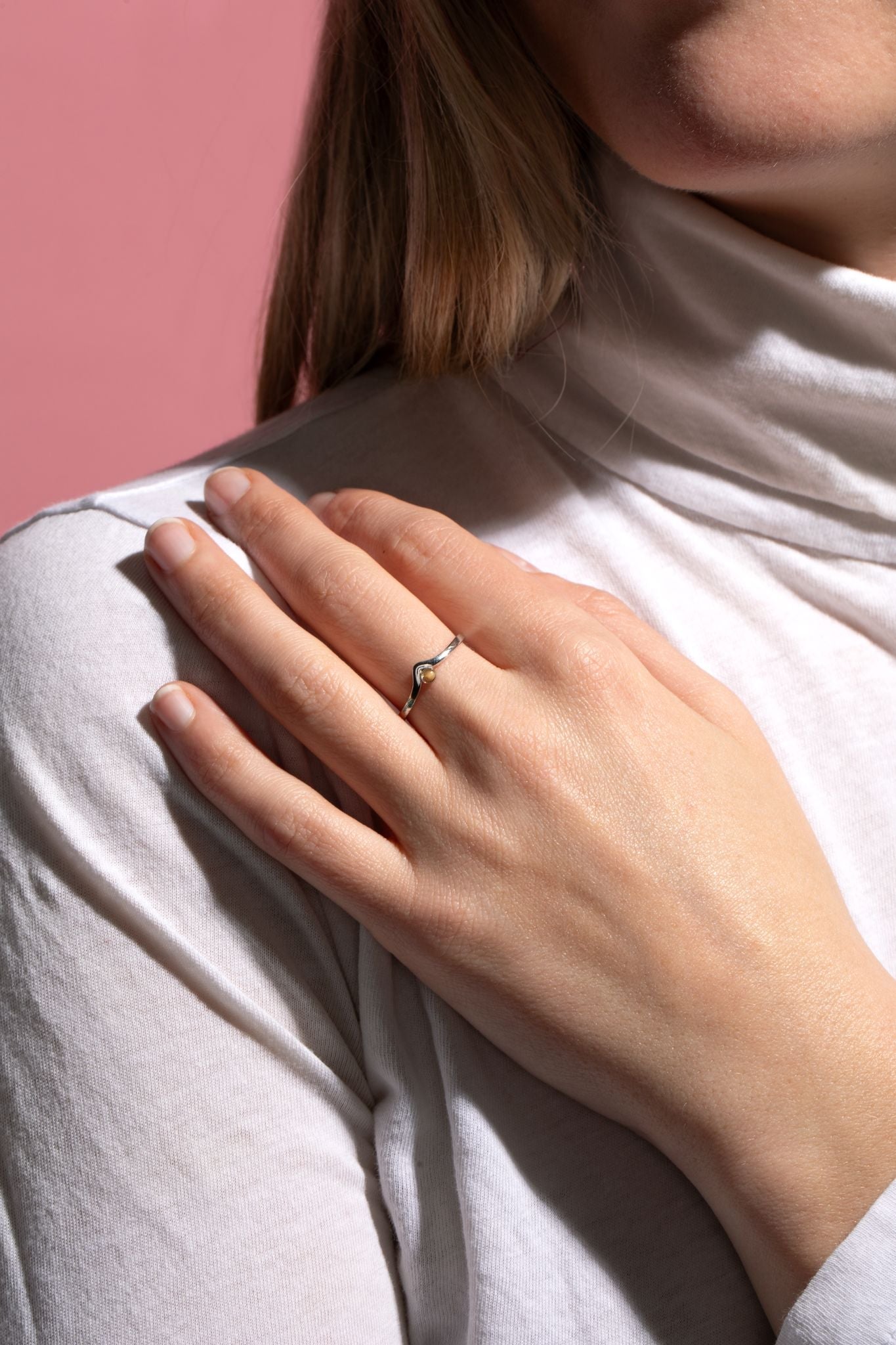Dainty Move Mountains - Sterling Silver Ring
